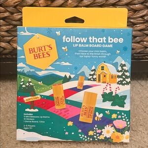 NWT Burt's Bees Follow That Bee Lip Balm Game
